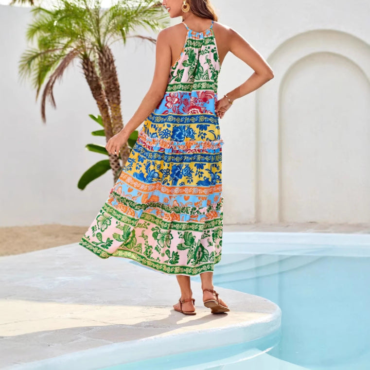 Image of Georgia | Women's Sleeveless Floral Maxi Dress