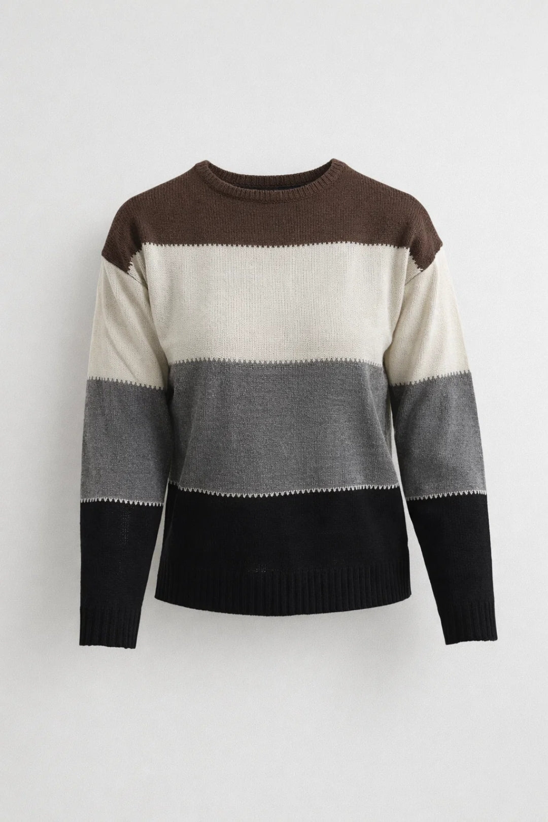 Image of Gina | Women's Striped Crew Neck Sweater