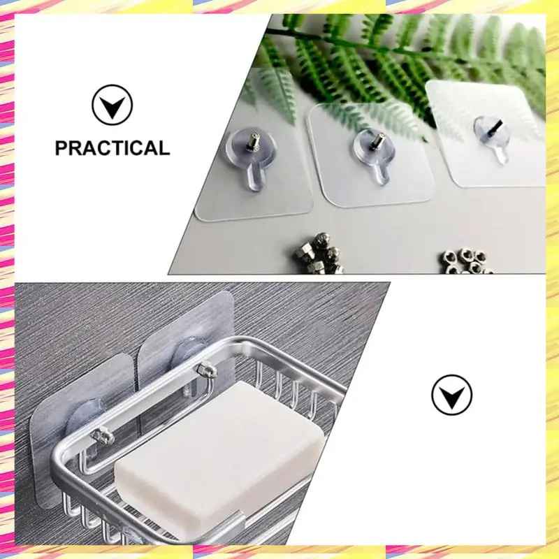 GlideHold® TransparentHook: Heavy Duty No Drill Adhesive Wall Transparent Hook
