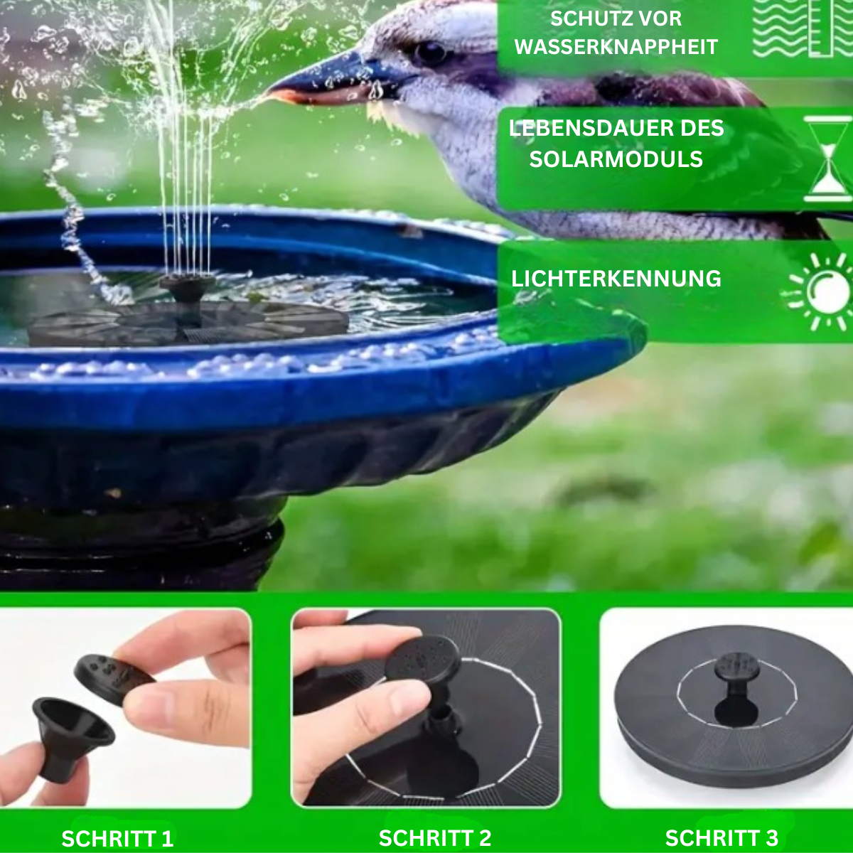 GlideSplash | Modern & Luxurious Solar-Powered Floating Fountain