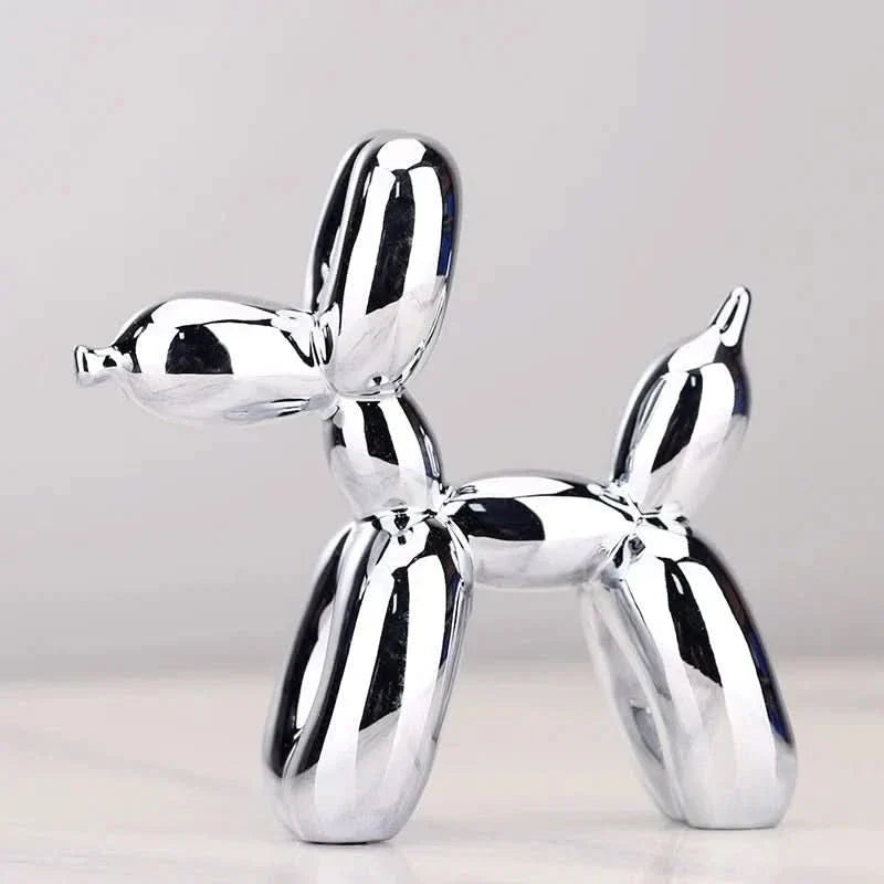 Glossy Resin Balloon Dog Sculpture – Modern Living Room Décor