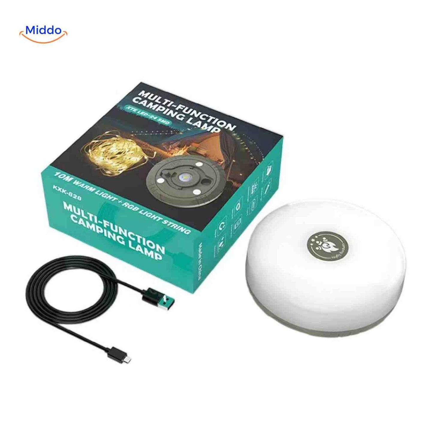 GlowMate™ Lamp | Ambient Light, String Light, and Power Bank for Outdoors