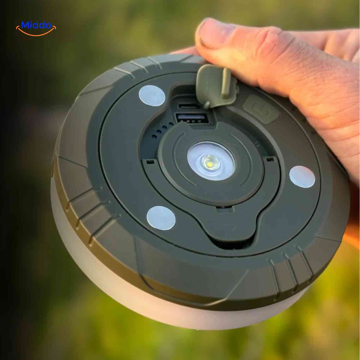 GlowMate™ Lamp | Ambient Light, String Light, and Power Bank for Outdoors