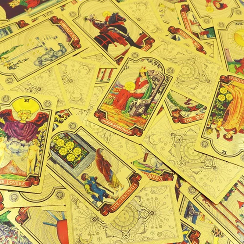 Gold Tarot Cards for All Levels - PVC with Elegant Packaging