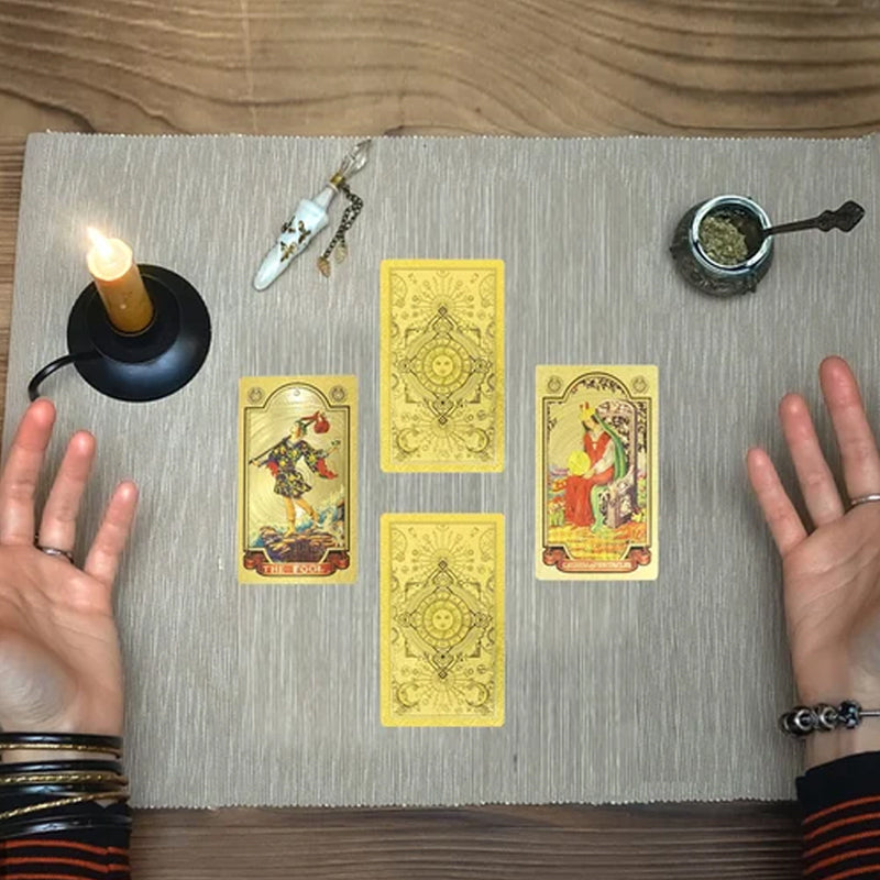 Gold Tarot Cards for All Levels - PVC with Elegant Packaging
