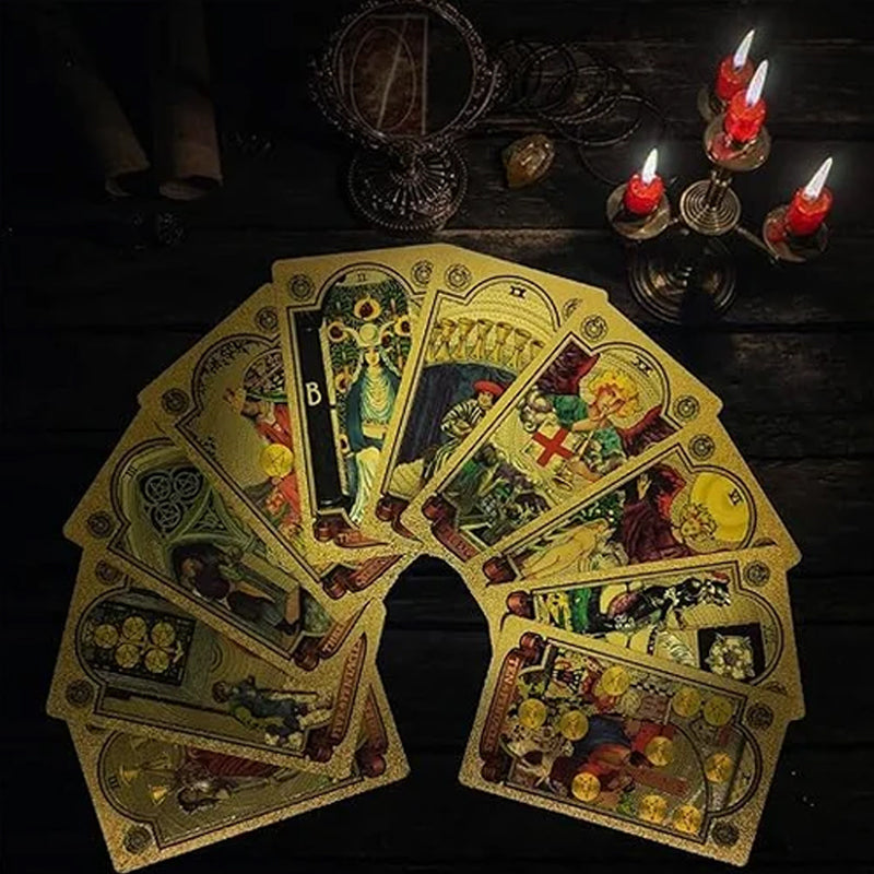 Gold Tarot Cards for All Levels - PVC with Elegant Packaging