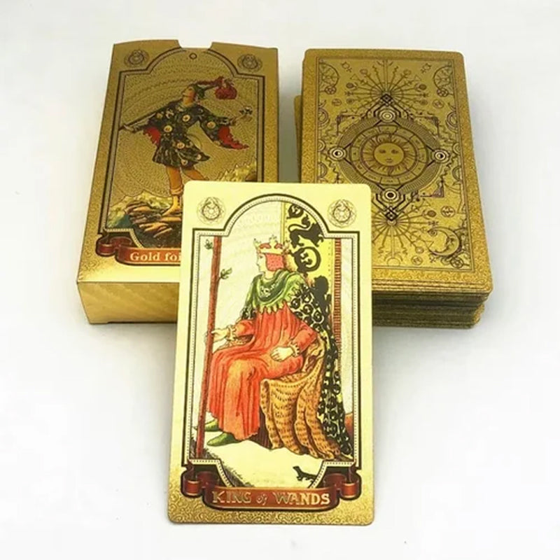 Gold Tarot Cards for All Levels - PVC with Elegant Packaging