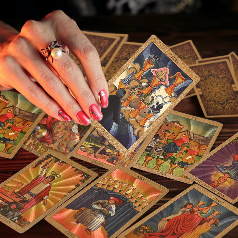 Gold Tarot Cards for All Levels - PVC with Elegant Packaging