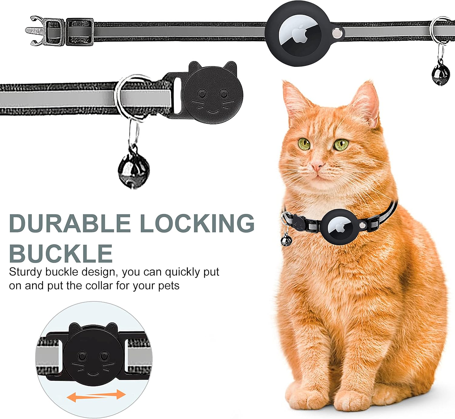 GPS Collar for Cats - Reflective Safety and Comfort