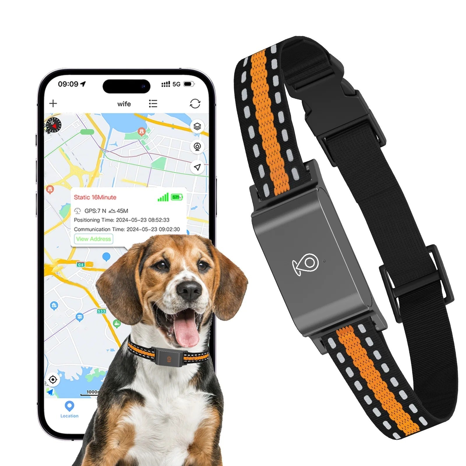GPS Collar for Dogs and Cats - Unlimited Range, Accurate Tracking
