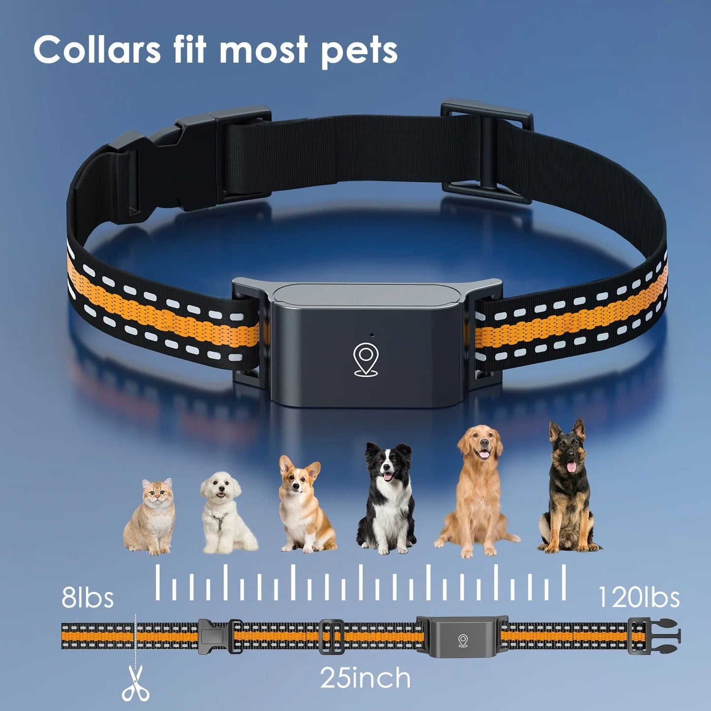 GPS Collar for Dogs and Cats - Unlimited Range, Accurate Tracking