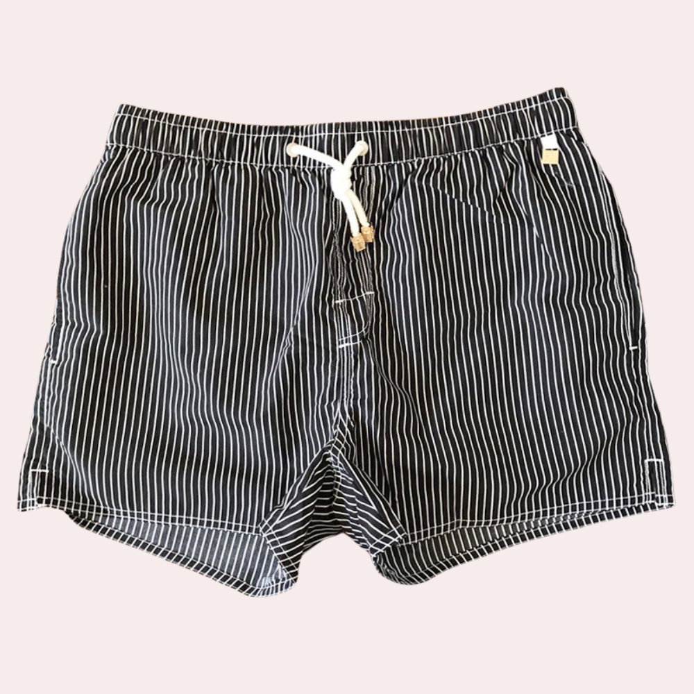 Image of Grayson | Men's Striped Drawstring Swim Shorts