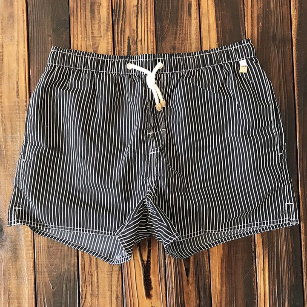 Image of Grayson | Men's Striped Drawstring Swim Shorts