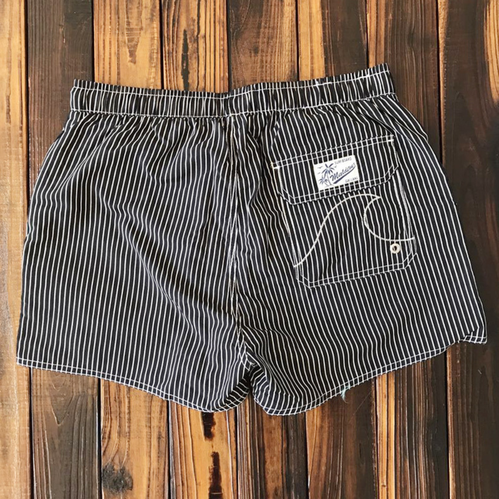 Image of Grayson | Men's Striped Drawstring Swim Shorts
