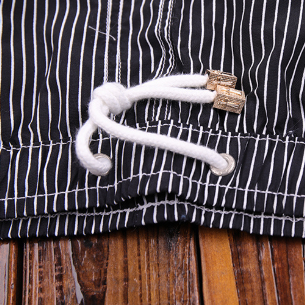 Image of Grayson | Men's Striped Drawstring Swim Shorts