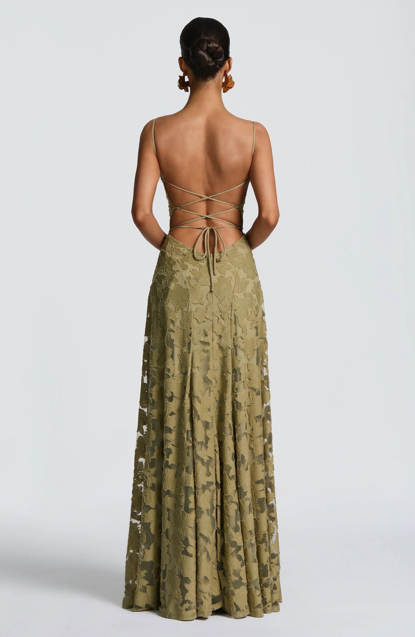 Image of Greta | Women's Spaghetti Strap A-Line Maxi Dress