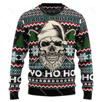 GrungeFest Christmas Sweater - Skull Print Sweater