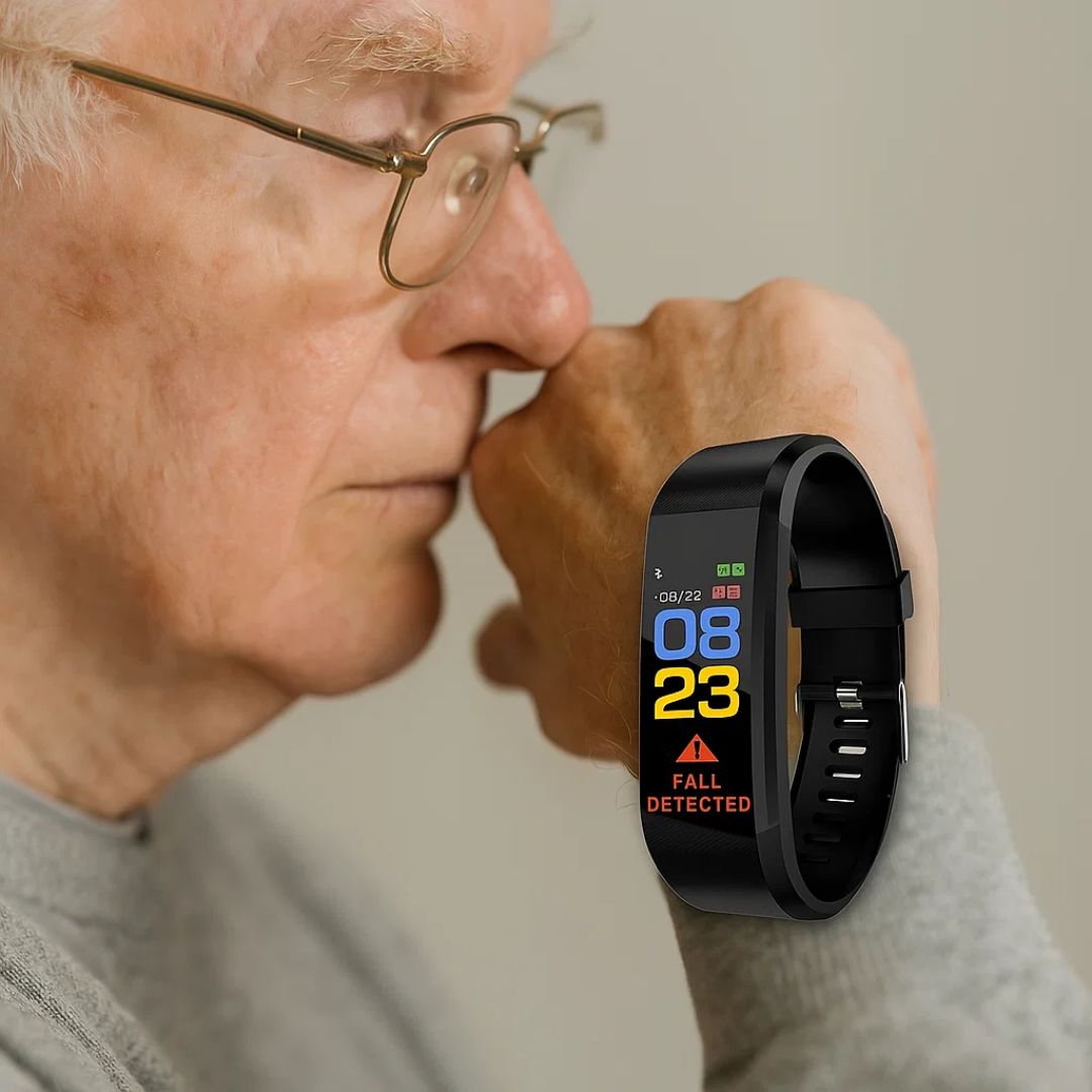 GuardianTime | Smartwatch for Seniors – Fall Detection – Health Monitoring – GPS Tracker – Elderly Safety FleekFit