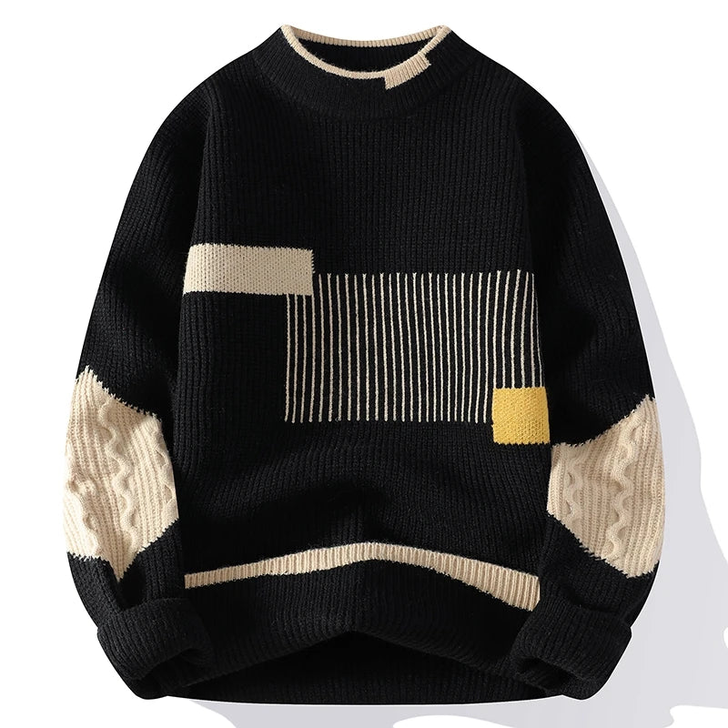 Image of Gus | Unisex Patchwork Polyester Sweater