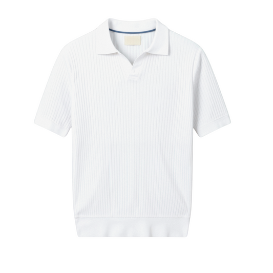 Image of Guy | Men's Ribbed Short Sleeve Polo Shirt