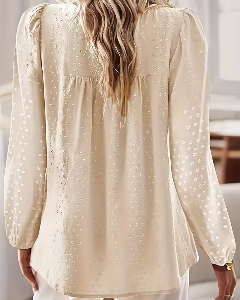 Image of Gwen | Women's Long Sleeve Lace Yoke Blouse