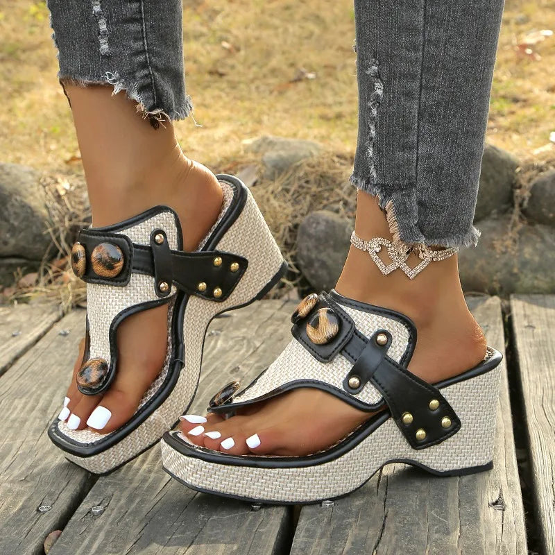 Image of Gwen | Women's Platform Wedge Sandals