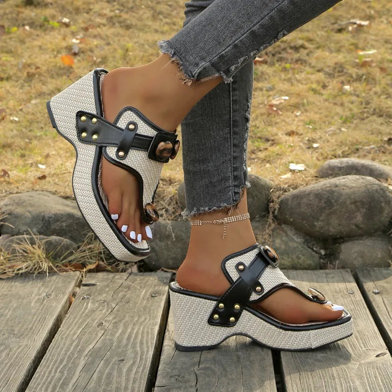Image of Gwen | Women's Platform Wedge Sandals