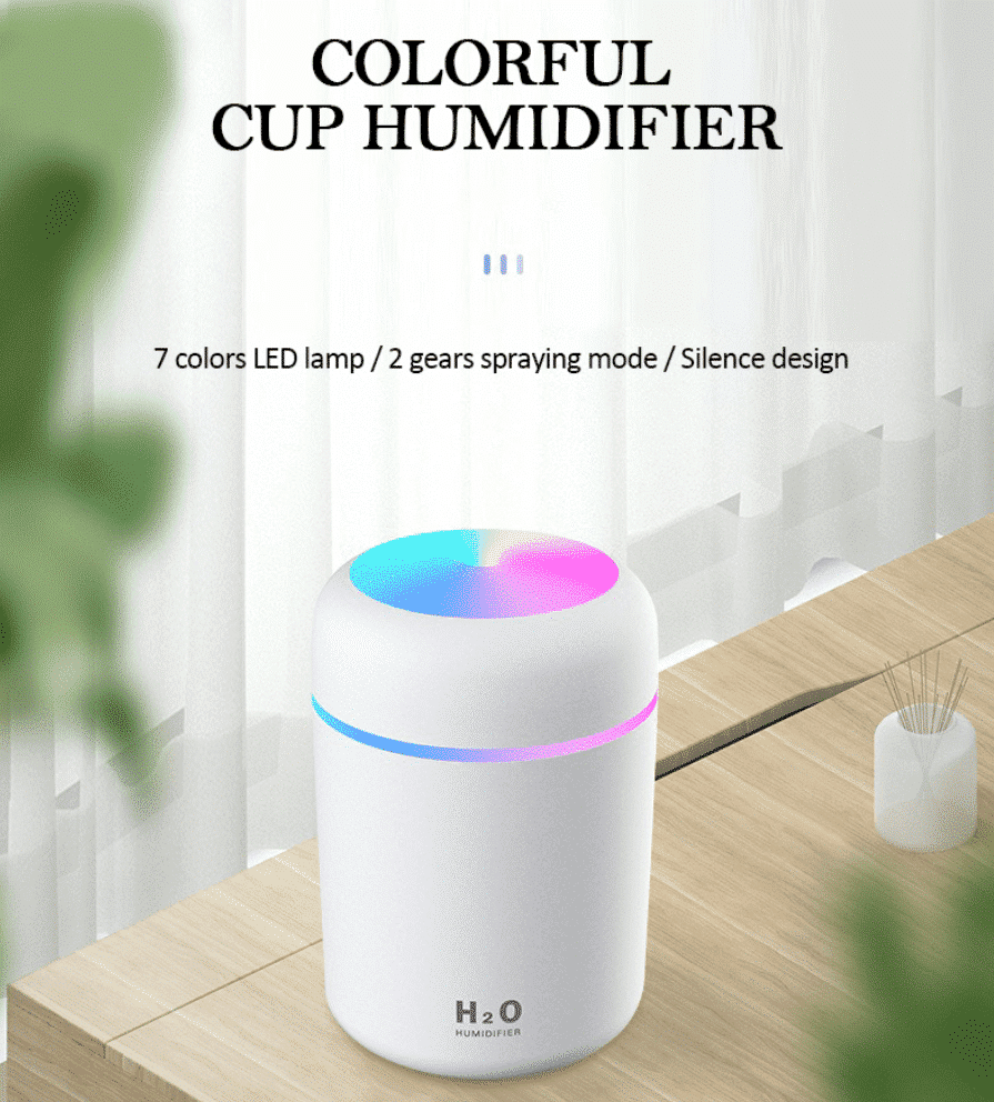 H2O Humidifier with LED Light (Available in Multiple Colors)