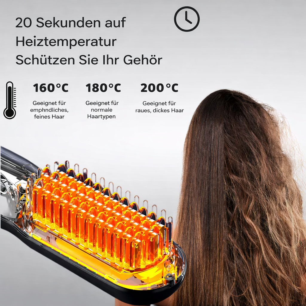 Hair Straightener | Wireless Straightening Brush | Quick Styling & Shiny Hair | IonFlex Styler