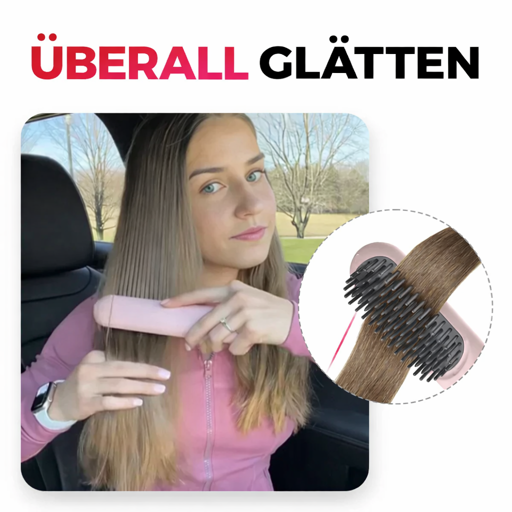 Hair Straightener | Wireless Straightening Brush | Quick Styling & Shiny Hair | IonFlex Styler