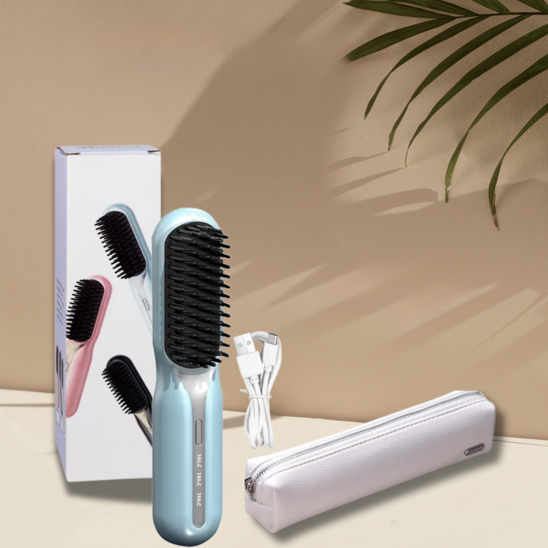 Hair Straightener | Wireless Straightening Brush | Quick Styling & Shiny Hair | IonFlex Styler