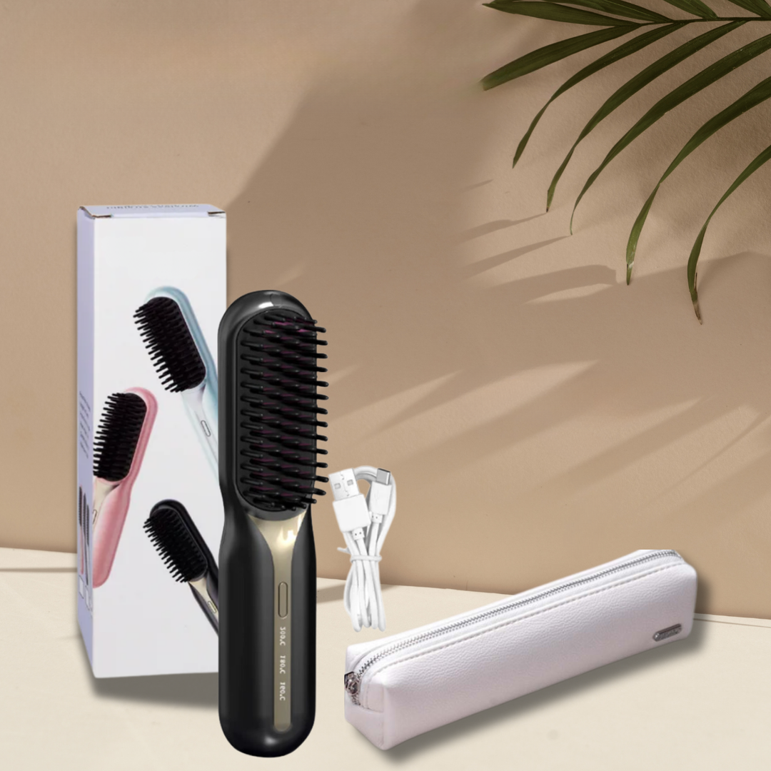 Hair Straightener | Wireless Straightening Brush | Quick Styling & Shiny Hair | IonFlex Styler