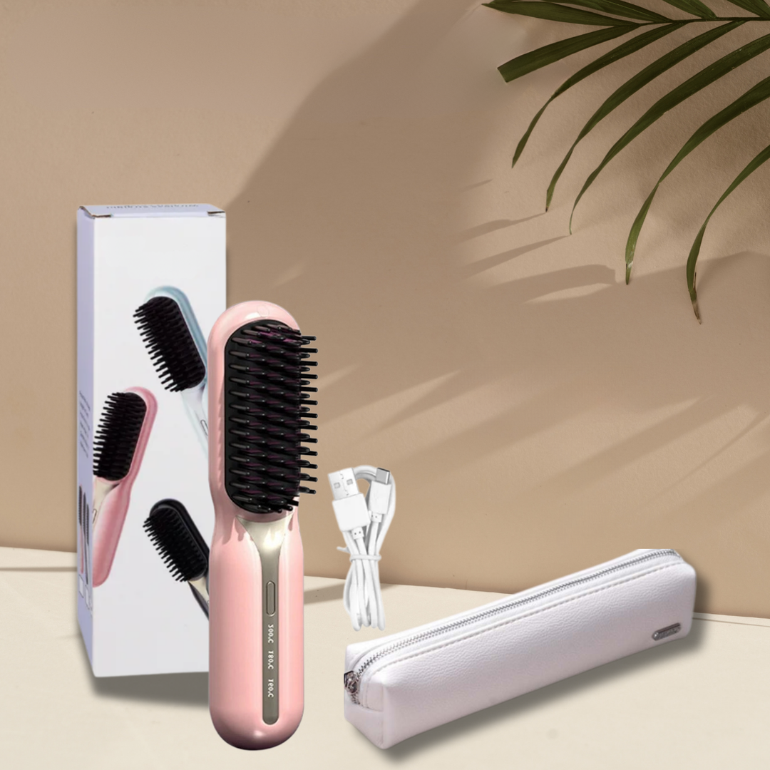 Hair Straightener | Wireless Straightening Brush | Quick Styling & Shiny Hair | IonFlex Styler