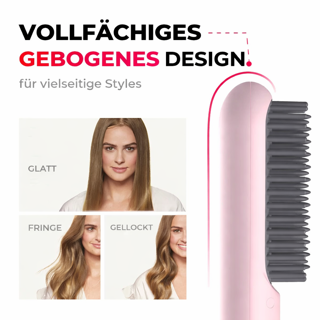 Hair Straightener | Wireless Straightening Brush | Quick Styling & Shiny Hair | IonFlex Styler