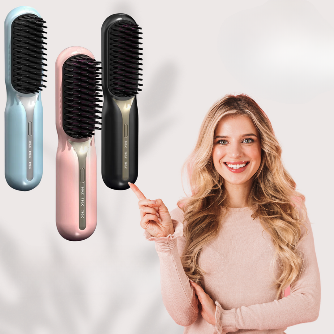 Hair Straightener | Wireless Straightening Brush | Quick Styling & Shiny Hair | IonFlex Styler