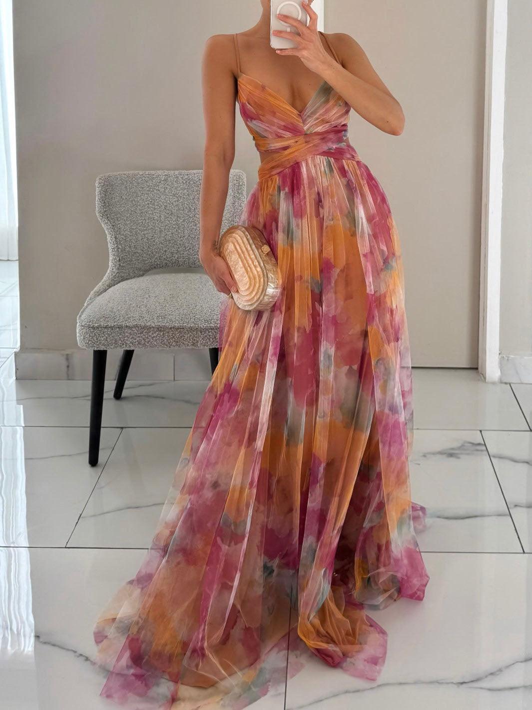 Image of Hallie | Women's Sleeveless Floral Maxi Dress