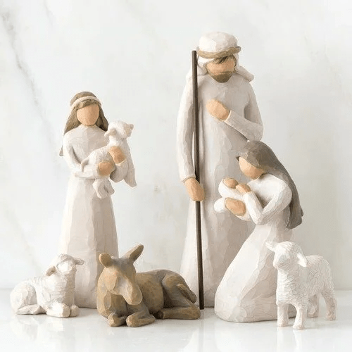 Handcrafted 20-Piece Christmas Nativity Set