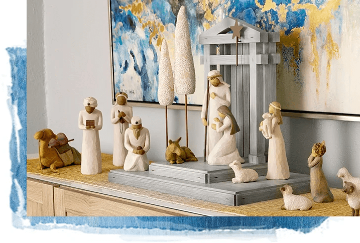 Handcrafted 20-Piece Christmas Nativity Set