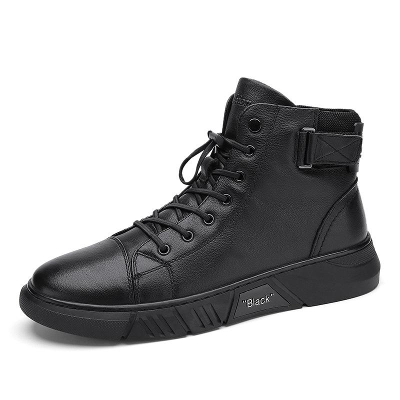 Handcrafted Black Leather Boots