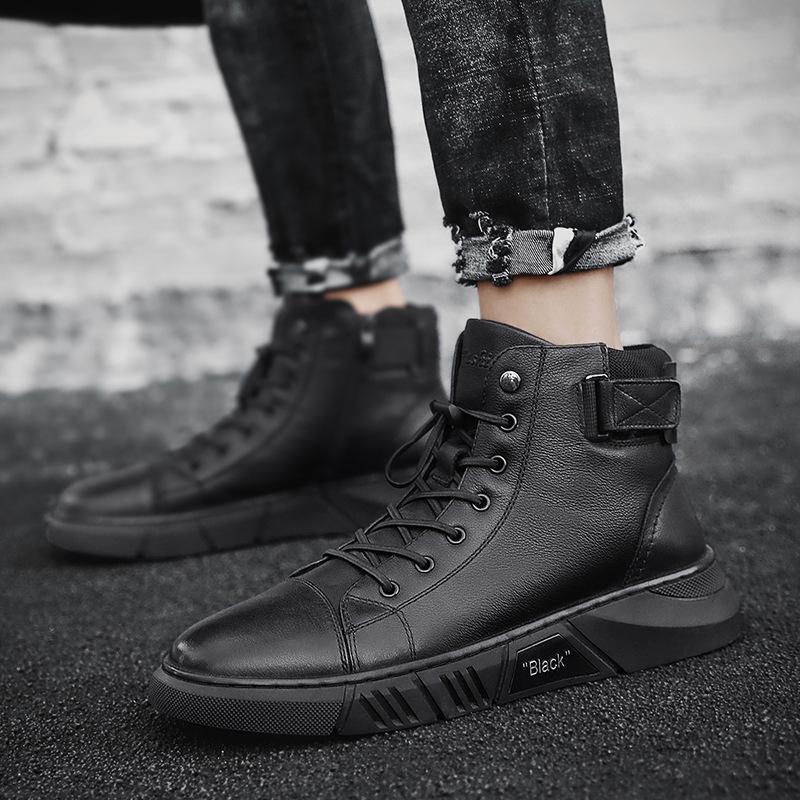 Handcrafted Black Leather Boots