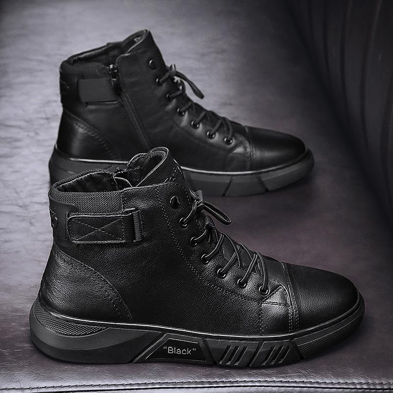 Handcrafted Black Leather Boots
