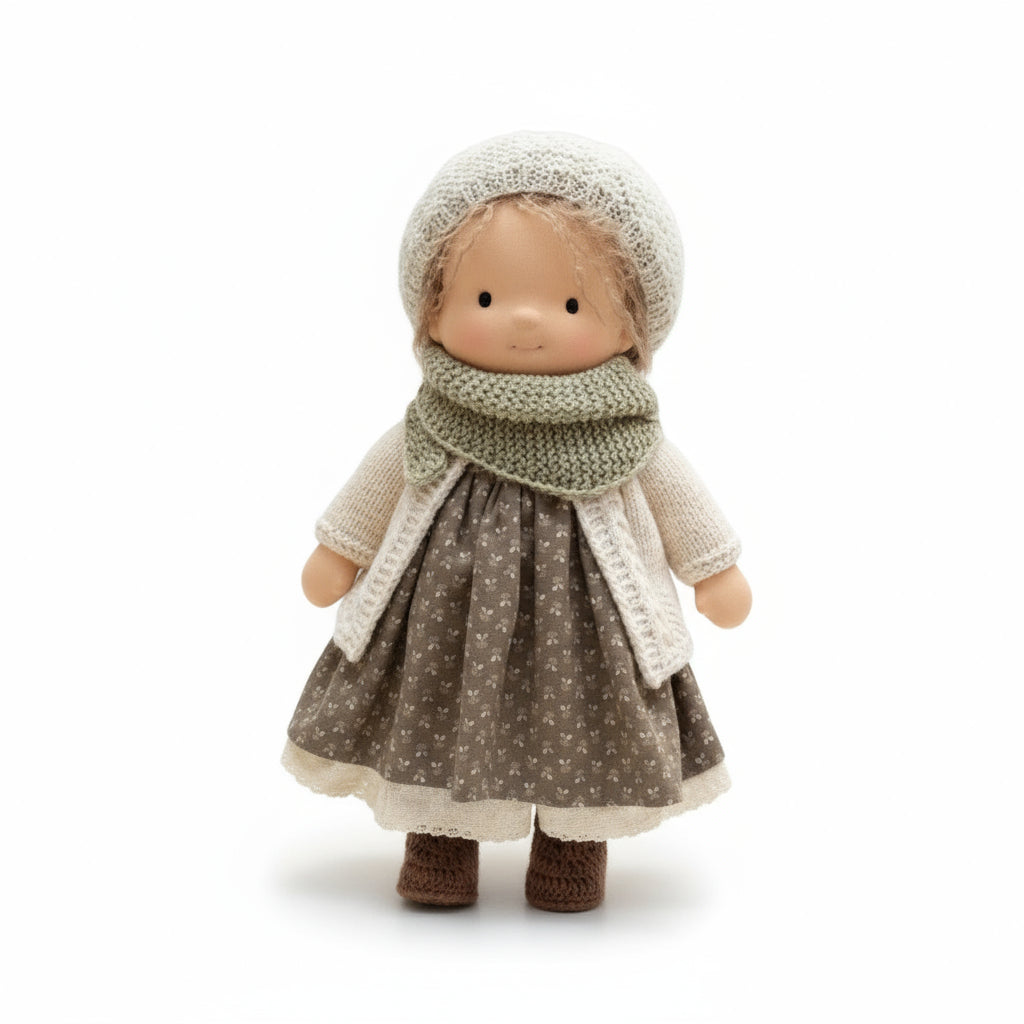 Handmade Cotton Waldorf Doll for Creative Play