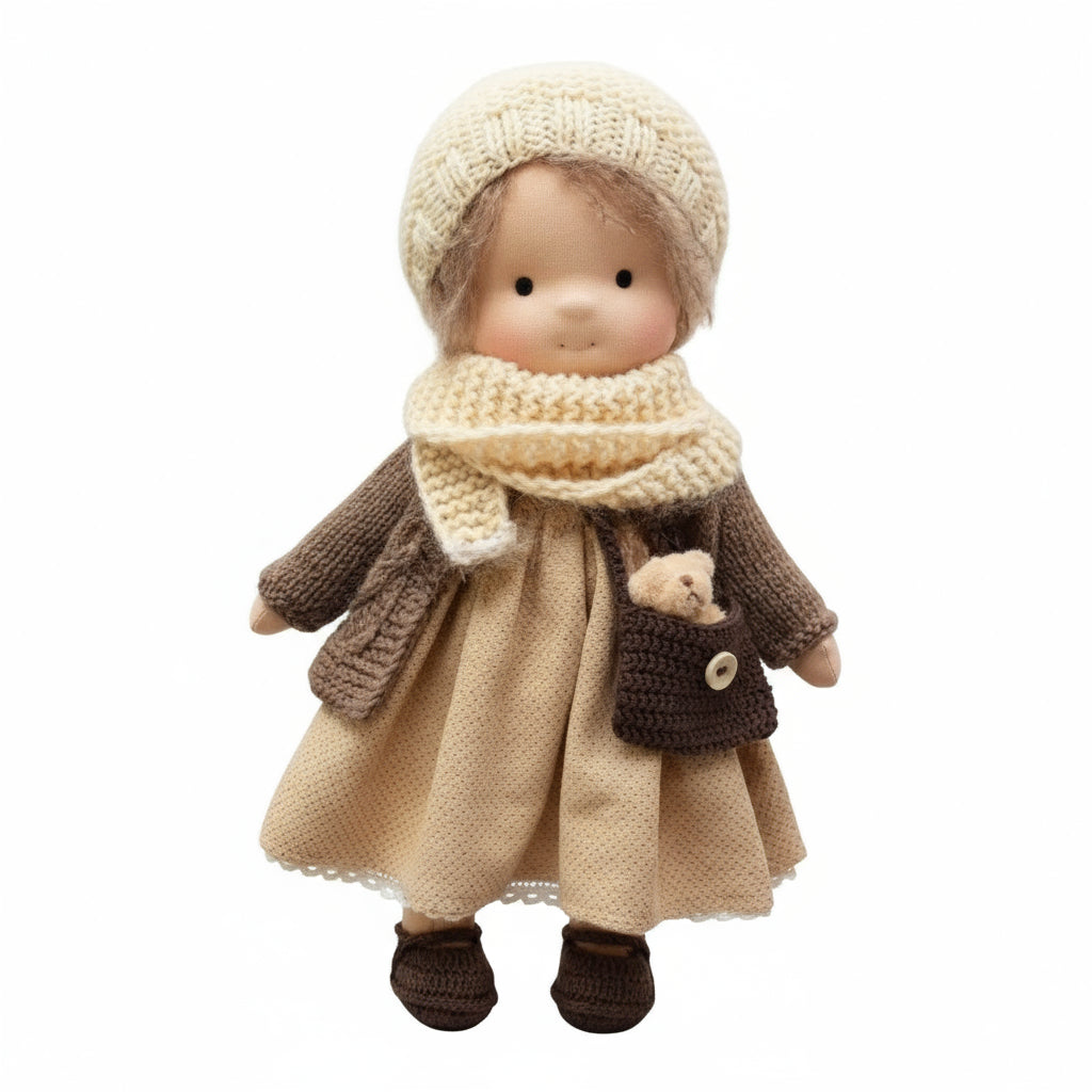 Handmade Cotton Waldorf Doll for Creative Play