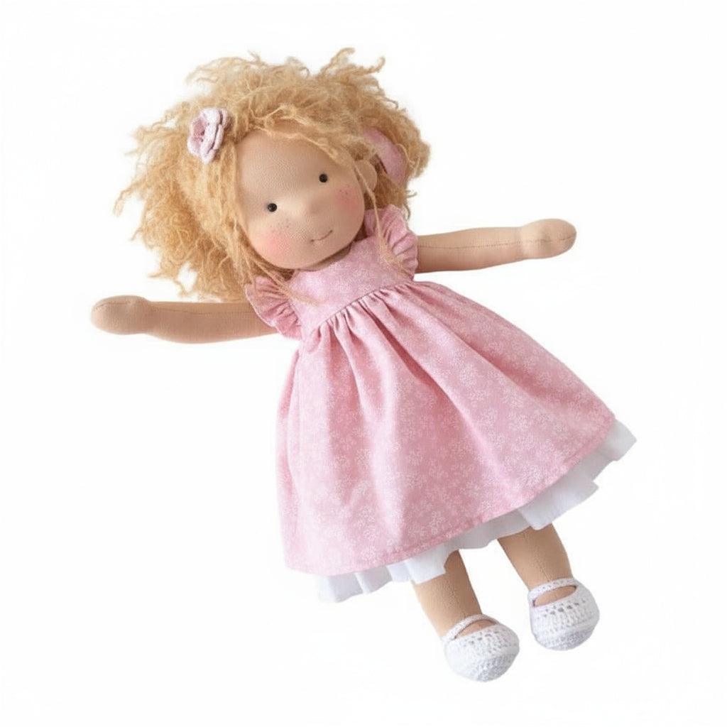 Handmade Cotton Waldorf Doll for Creative Play