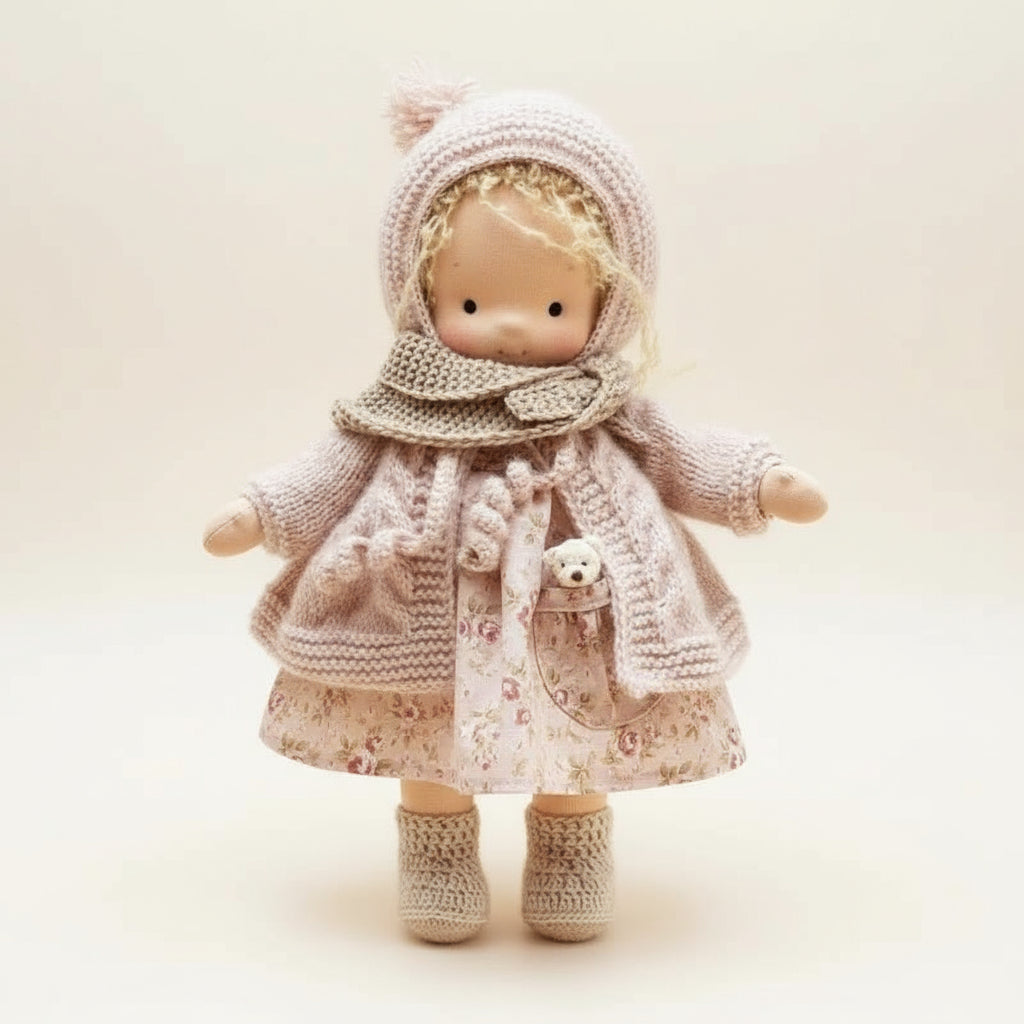 Handmade Cotton Waldorf Doll for Creative Play