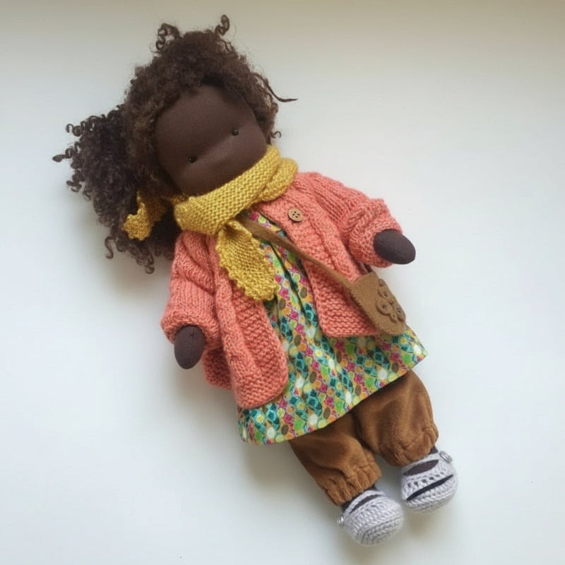 Handmade Cotton Waldorf Doll for Creative Play