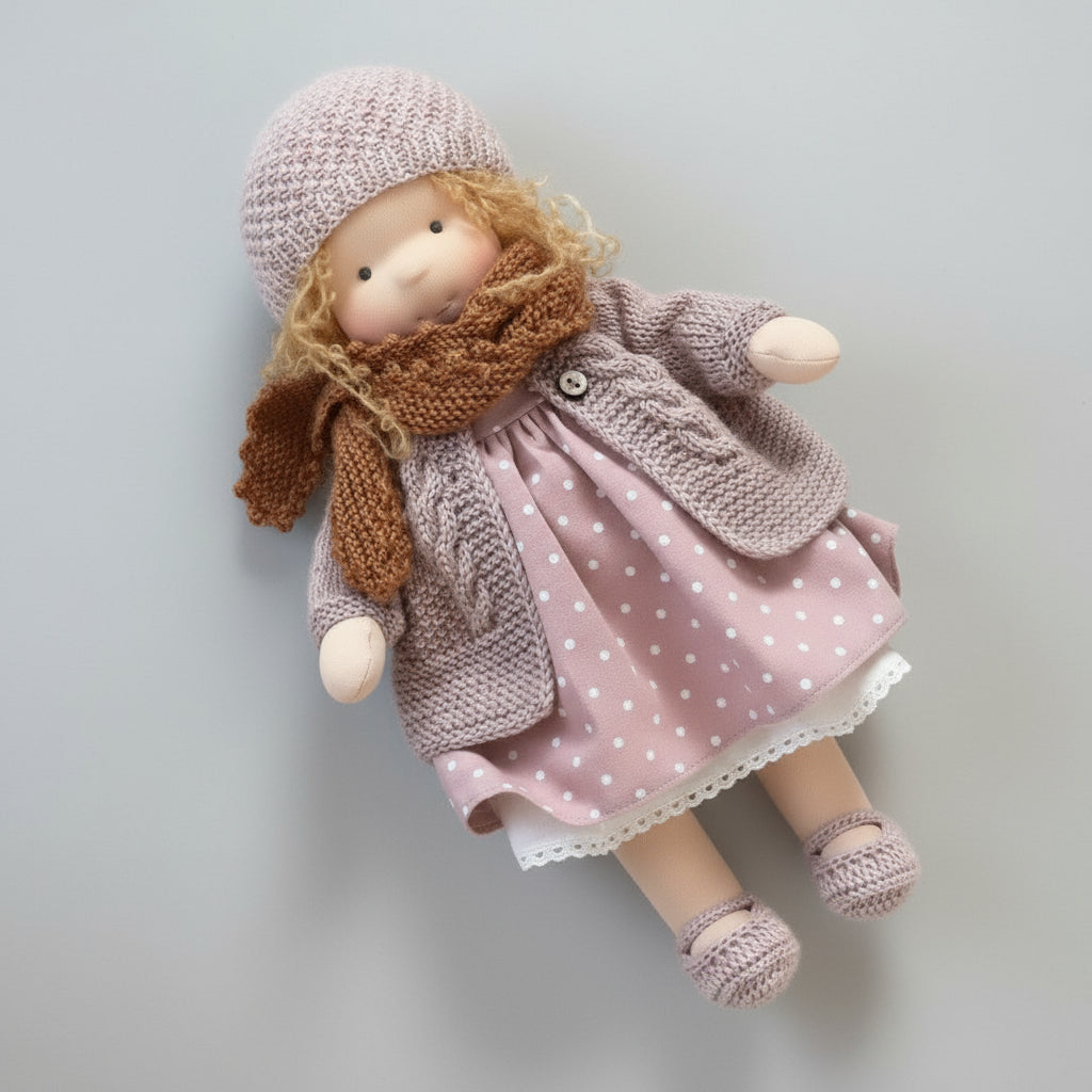 Handmade Cotton Waldorf Doll for Creative Play