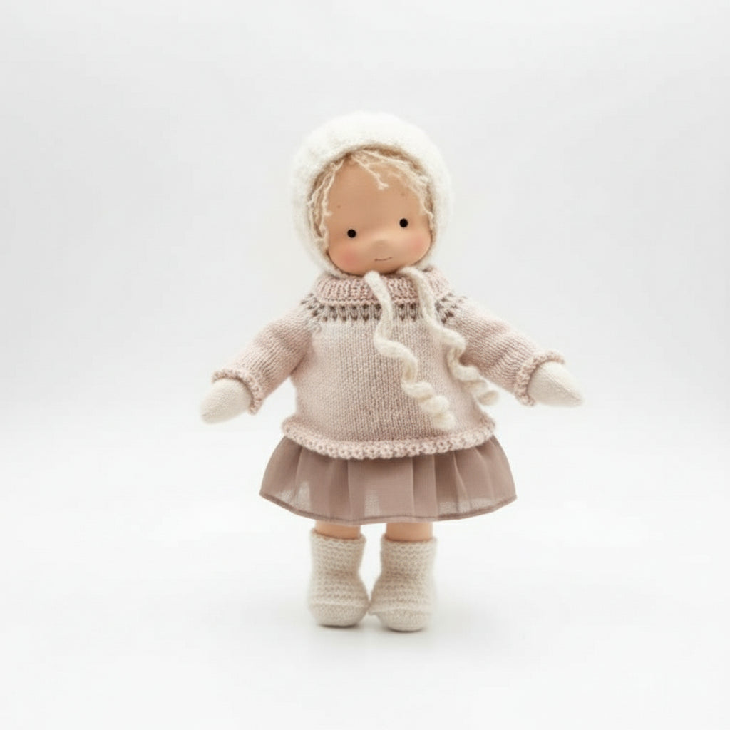 Handmade Cotton Waldorf Doll for Creative Play