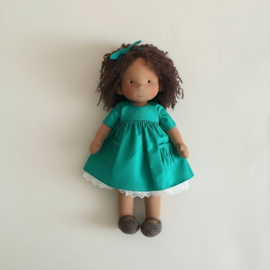 Handmade Cotton Waldorf Doll for Creative Play