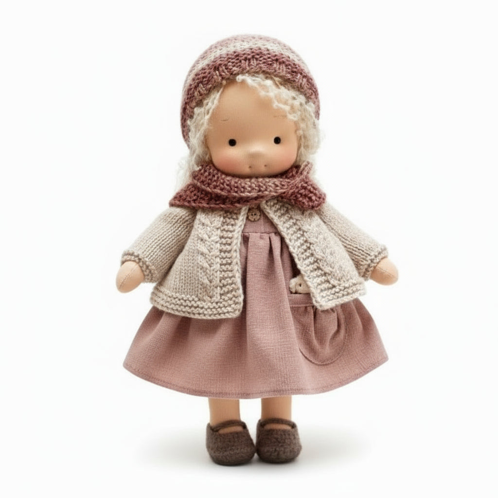 Handmade Cotton Waldorf Doll for Creative Play